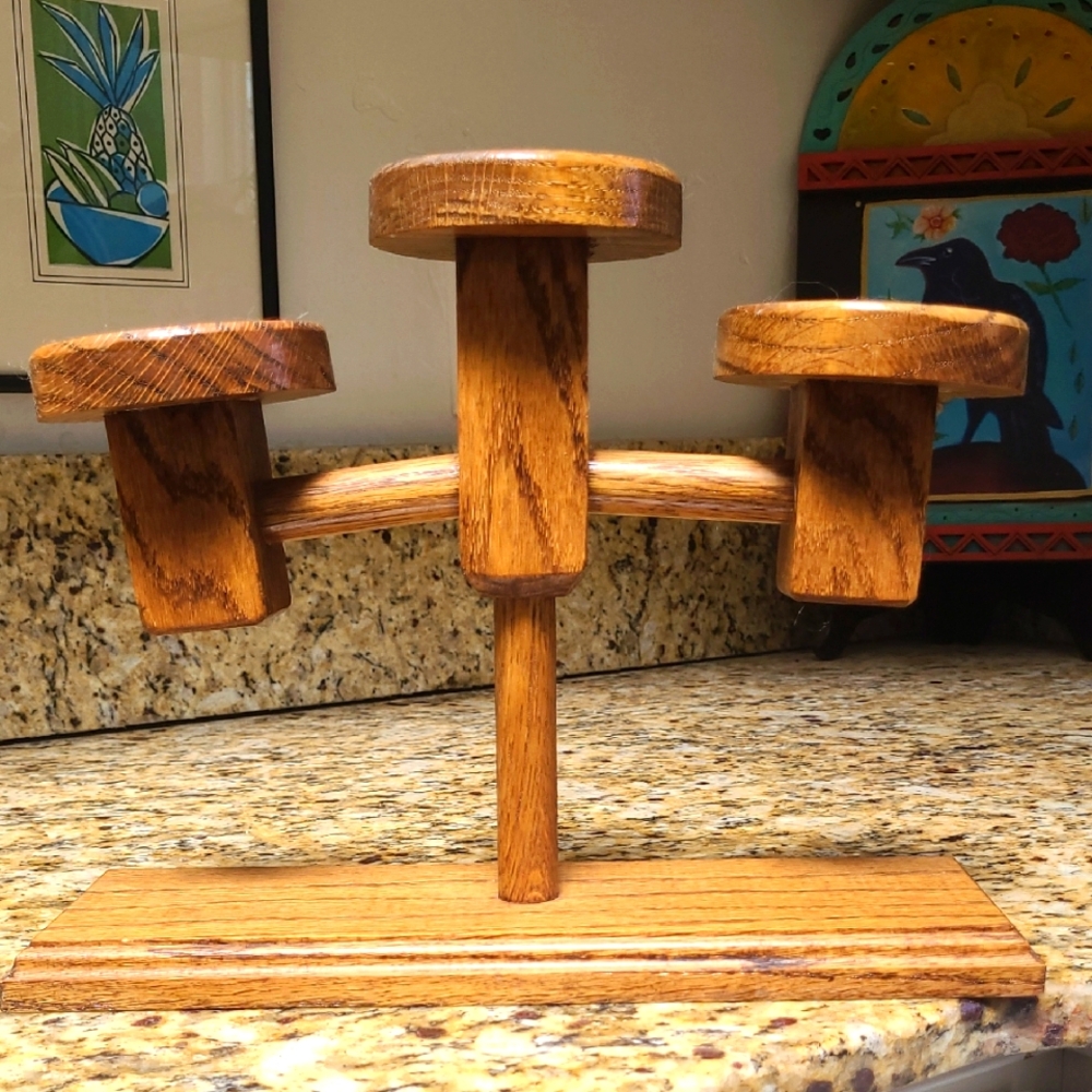 Vintage Wooden Candleholder